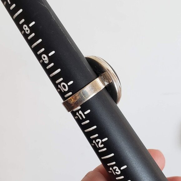 Big Unisex 925 BLACK ONYX Sterling Silver Ring Huge Large Women's Men's Jewelry - Picture 11 of 12